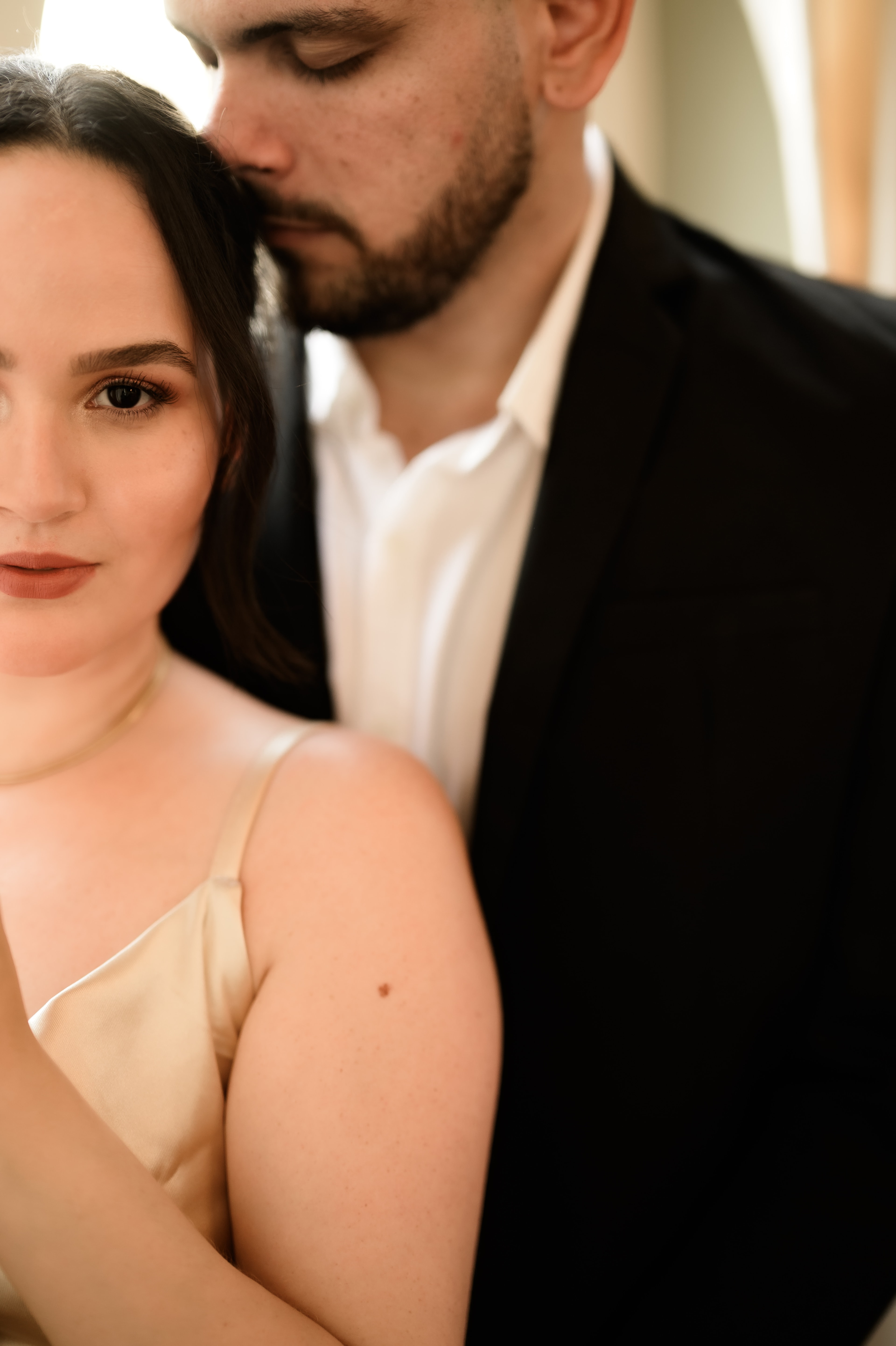 Vitória e Matheus em um momento íntimo
